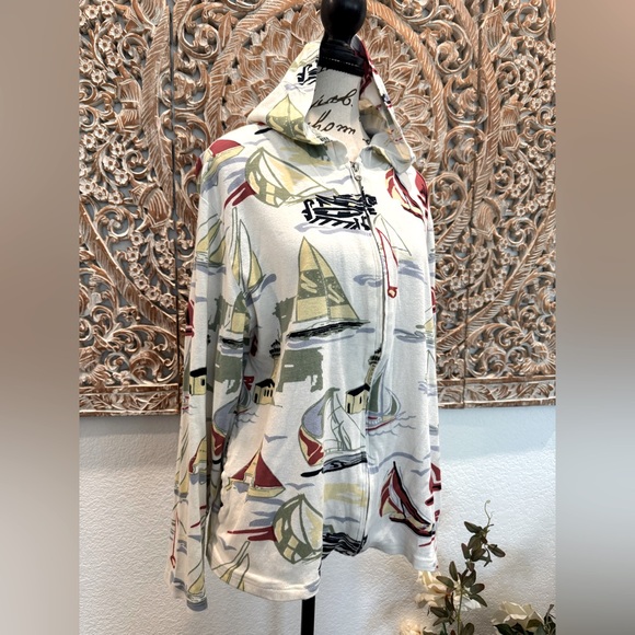 Tantrums Sailboat Full Zip Front Hoodie Jacket- size XL - Picture 4 of 12